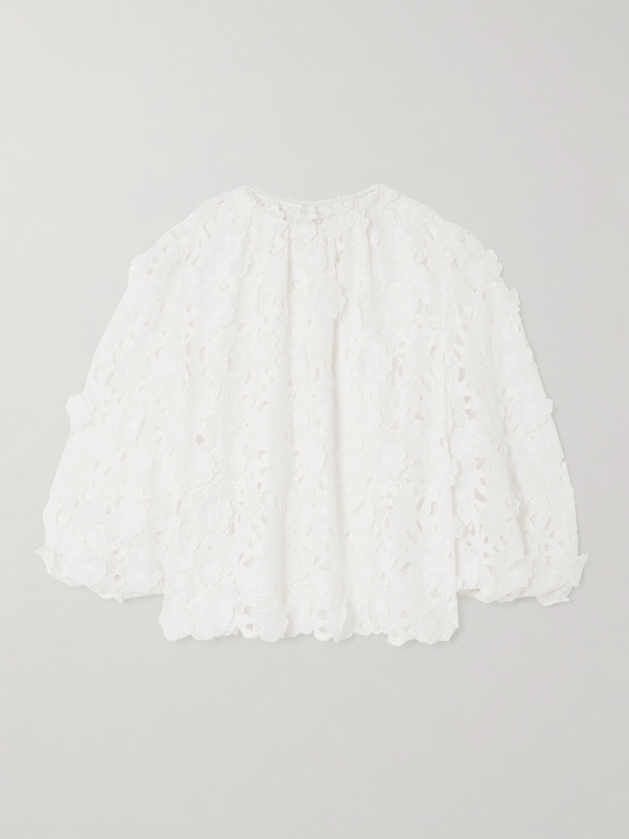 Zimmermann Patience Broderie Anglaise Cotton Blouse In White