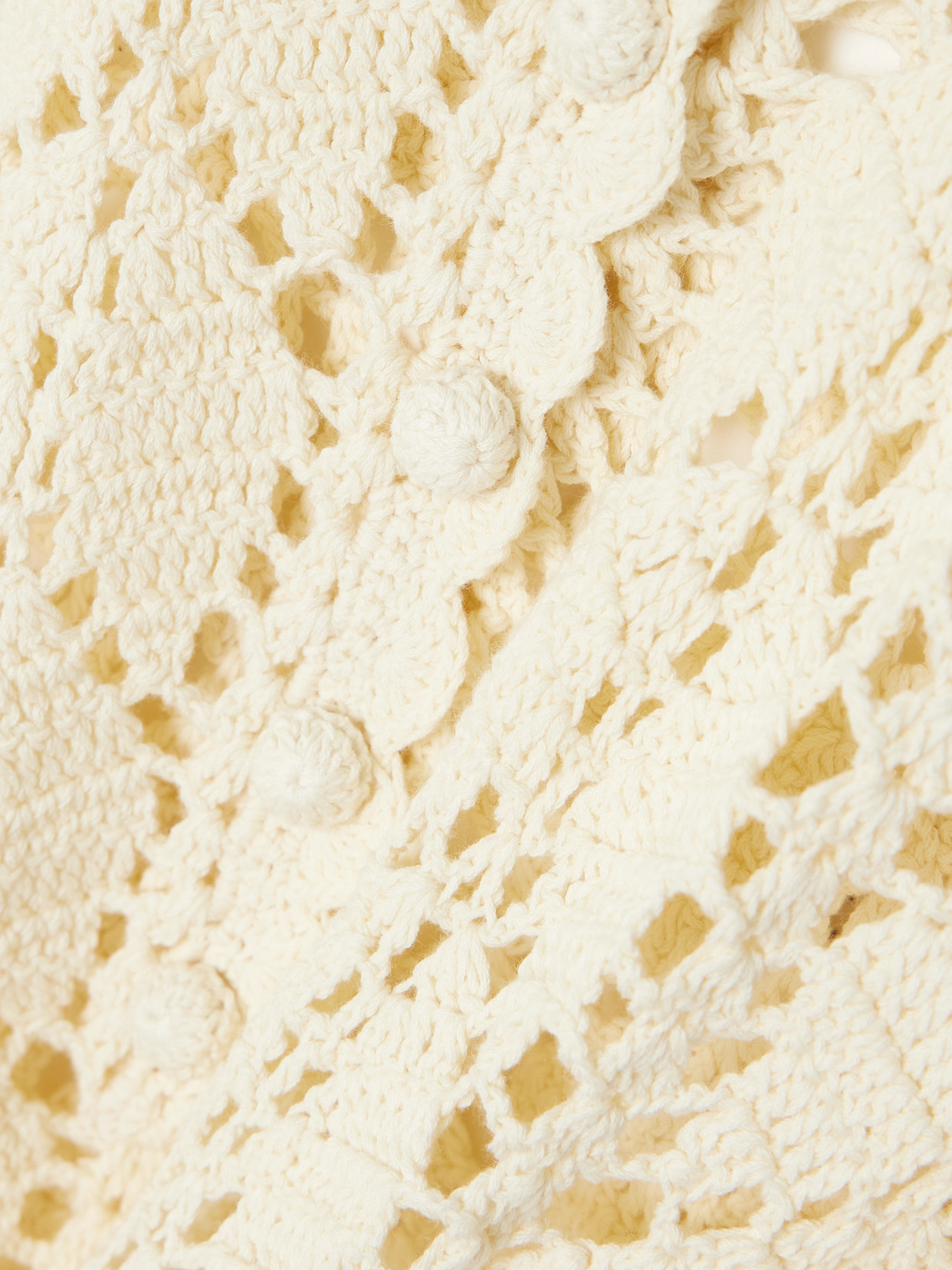 Zimmermann Awaken Scalloped Crocheted Cotton Top In Neutral