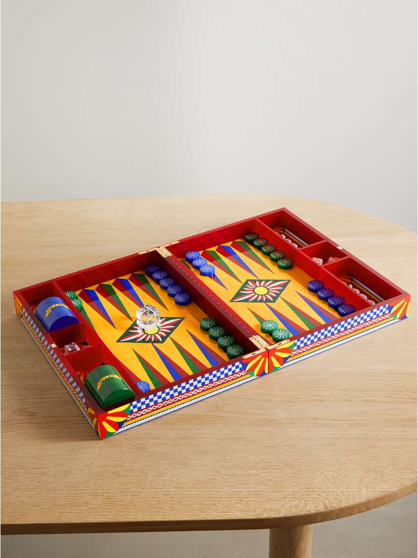 Dolce & Gabbana Caretto Resin And Wood Backgammon Set