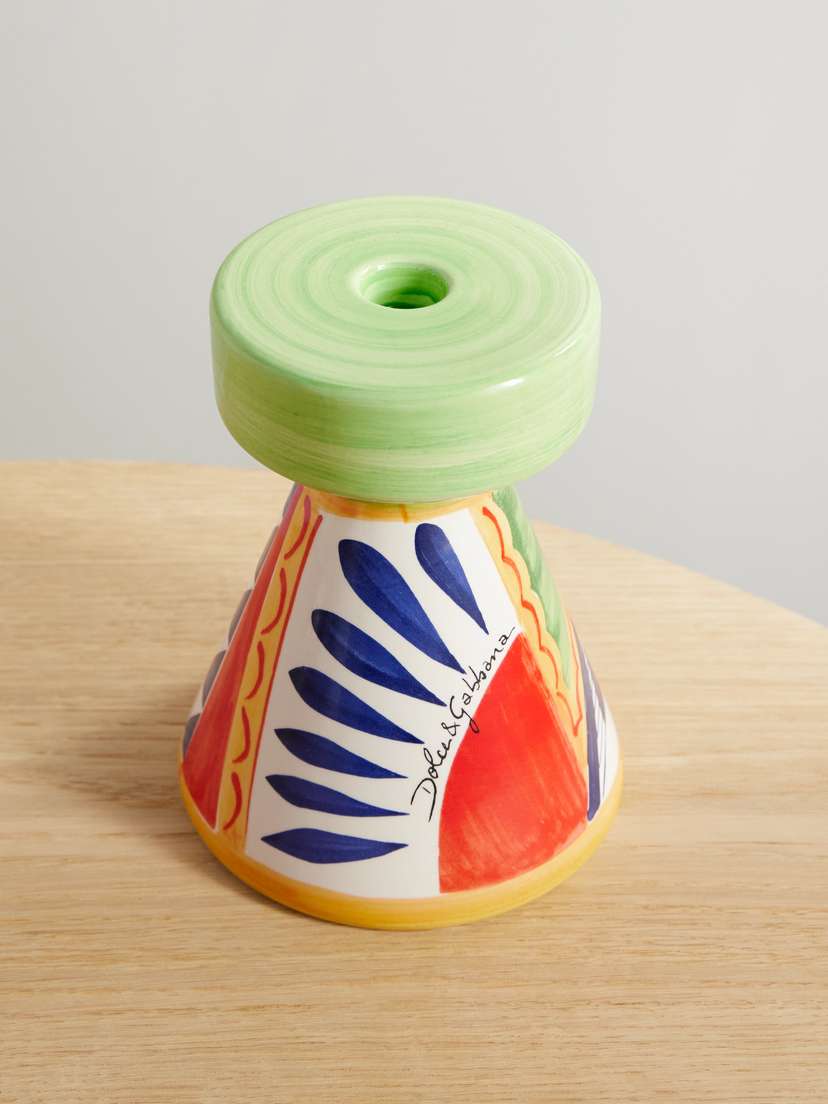 Dolce & Gabbana Painted Ceramic Candleholder