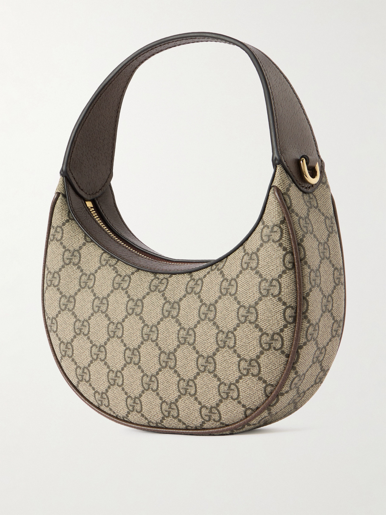 Ophidia Small Leather-Trimmed Printed Coated-Canvas Shoulder Bag