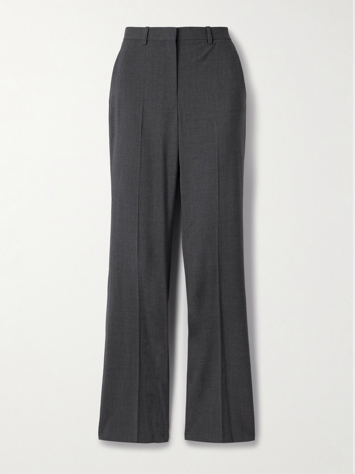 Theory Wool-blend Straight-leg Pants In Gray