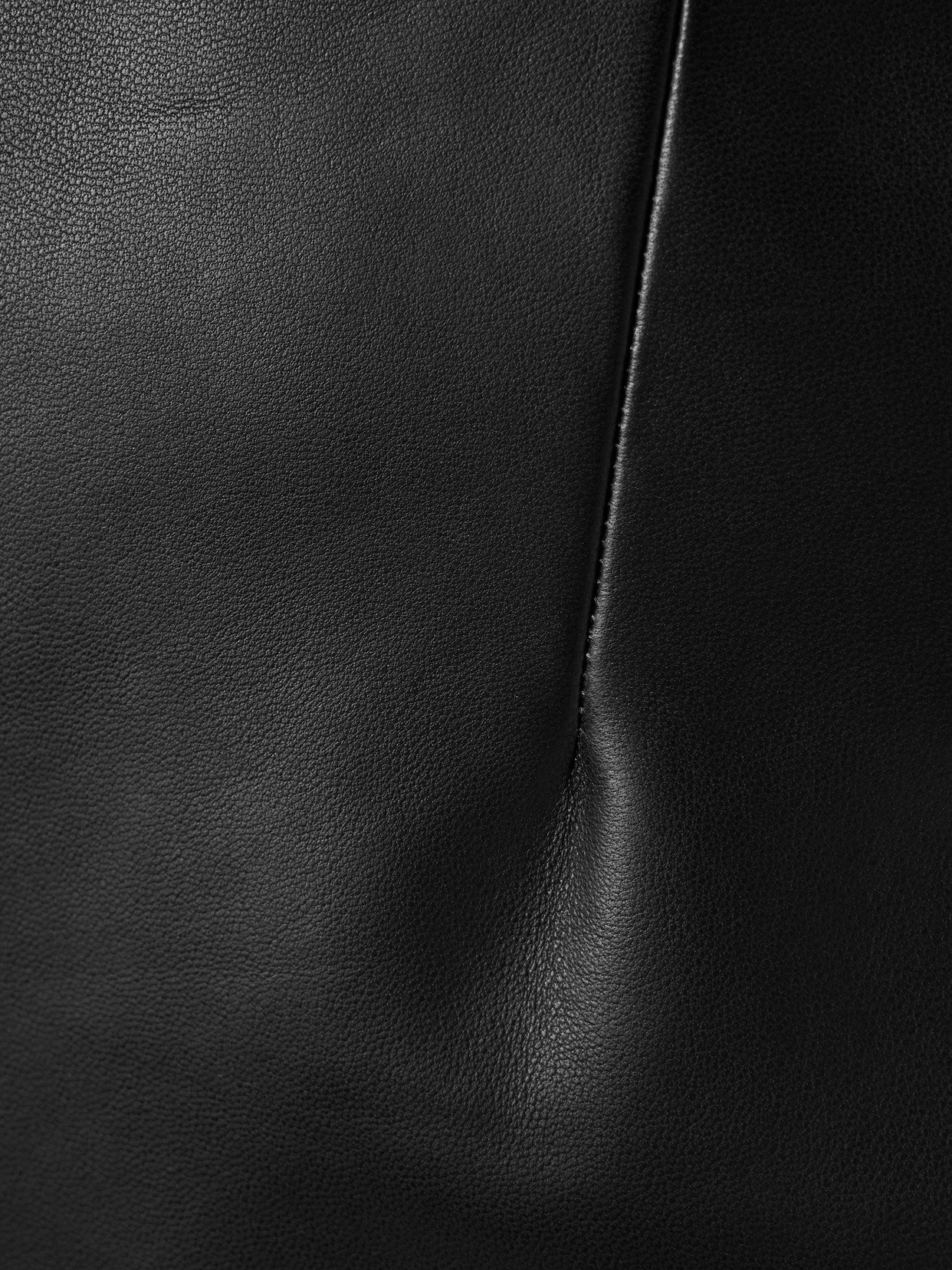 Theory Lambskin Leather Mini Skirt In Black