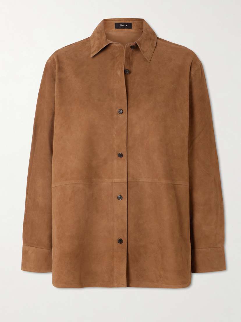 Theory Reece Suede Shirt