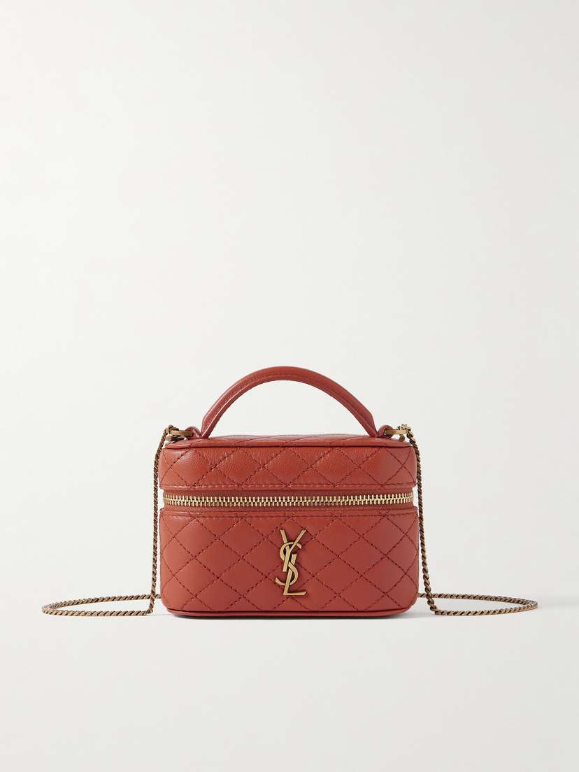 Saint Laurent Gaby Vanity Micro Quilted Leather Shoulder Bag