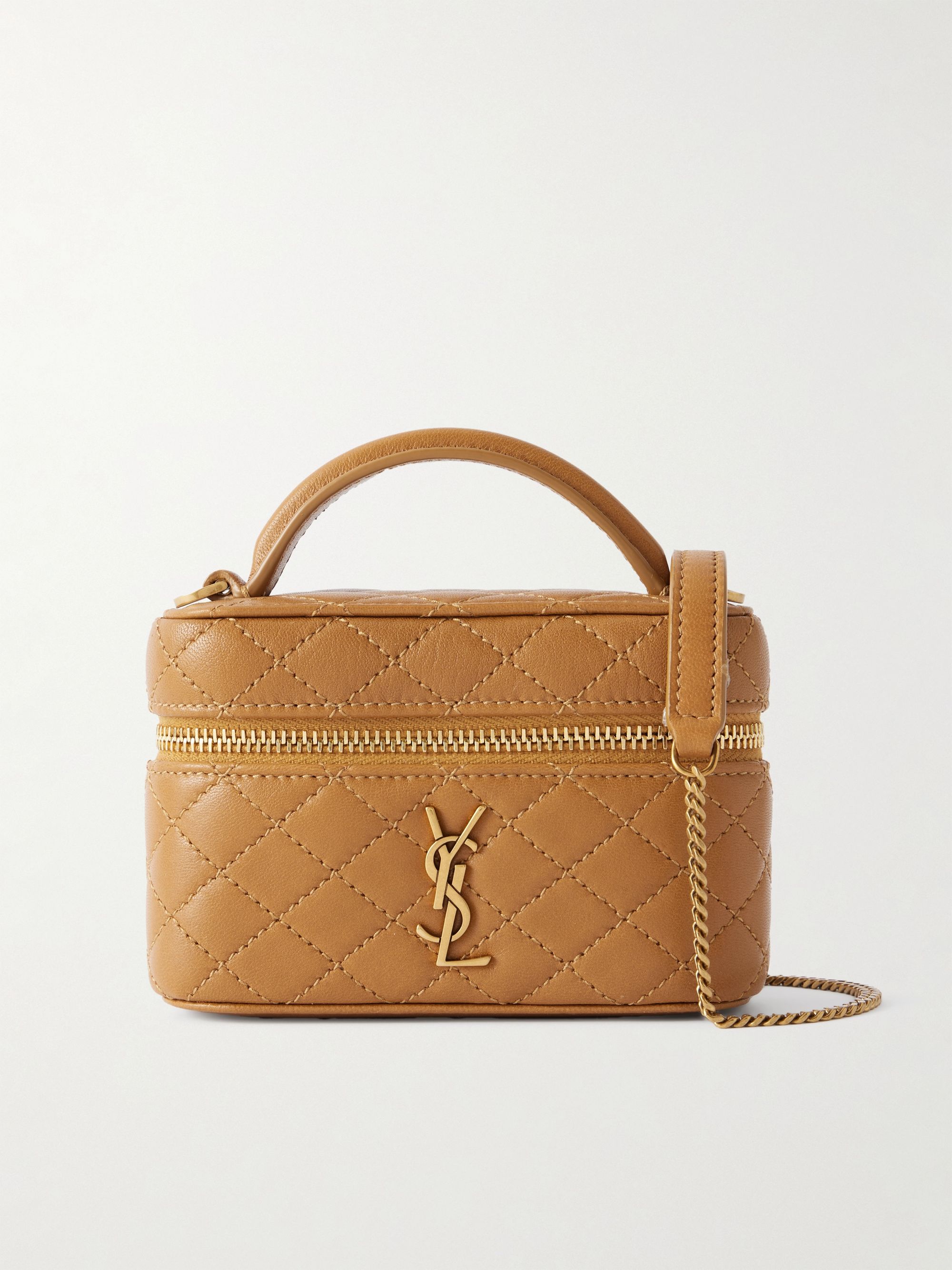 SAINT LAURENT Gaby Vanity micro quilted leather shoulder bag