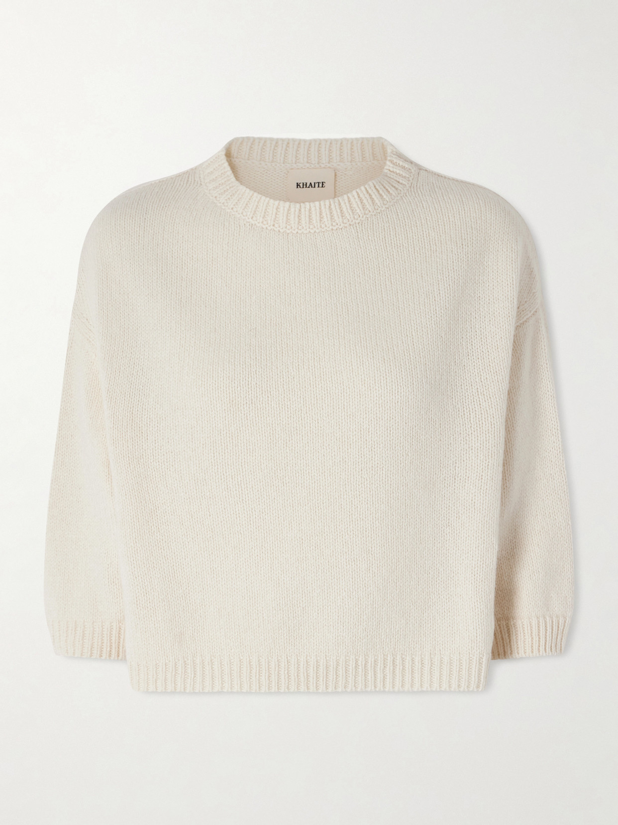 Khaite Sabina Cashmere Sweater In White