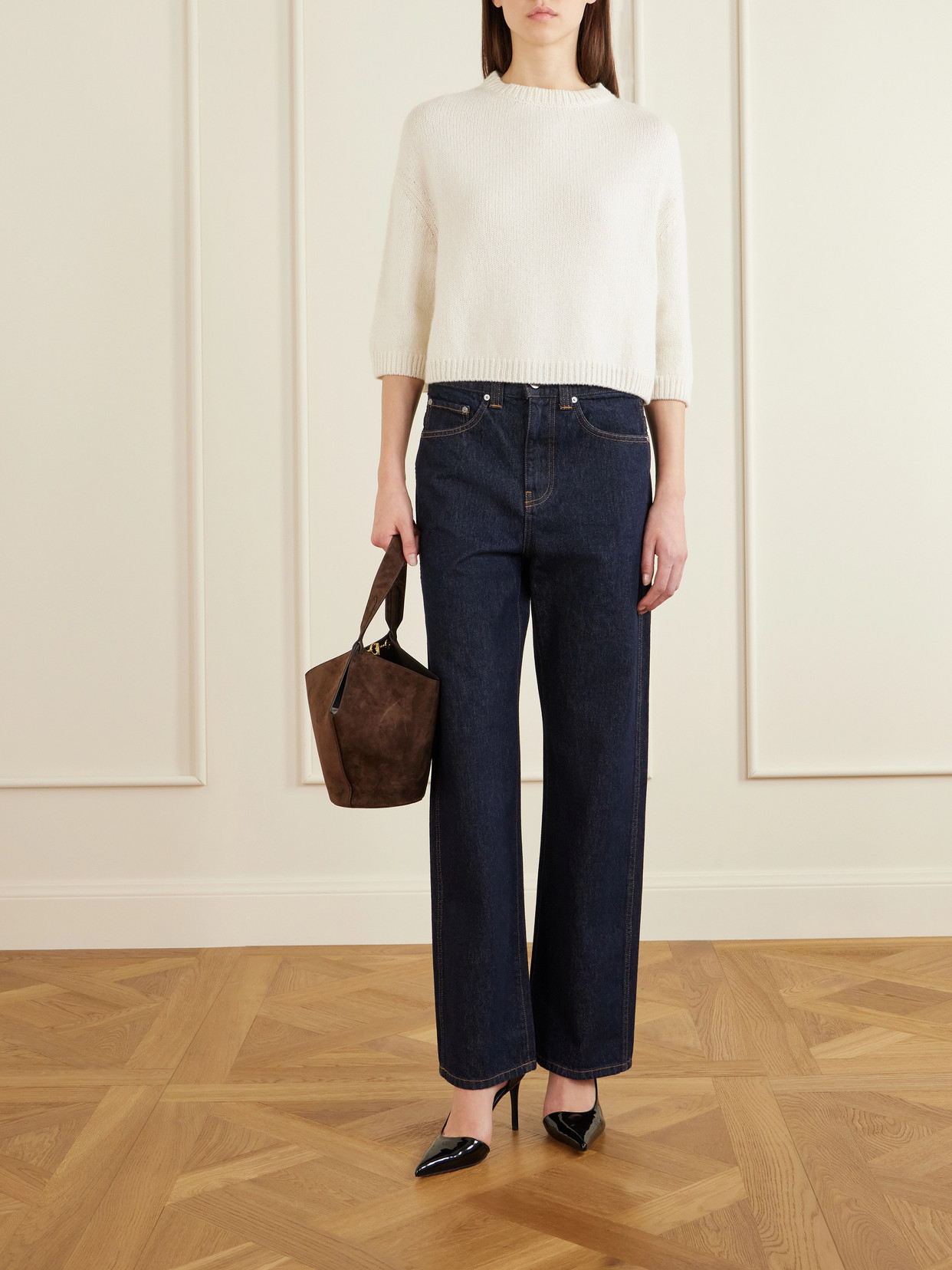 Khaite Sabina Cashmere Knitwear In White