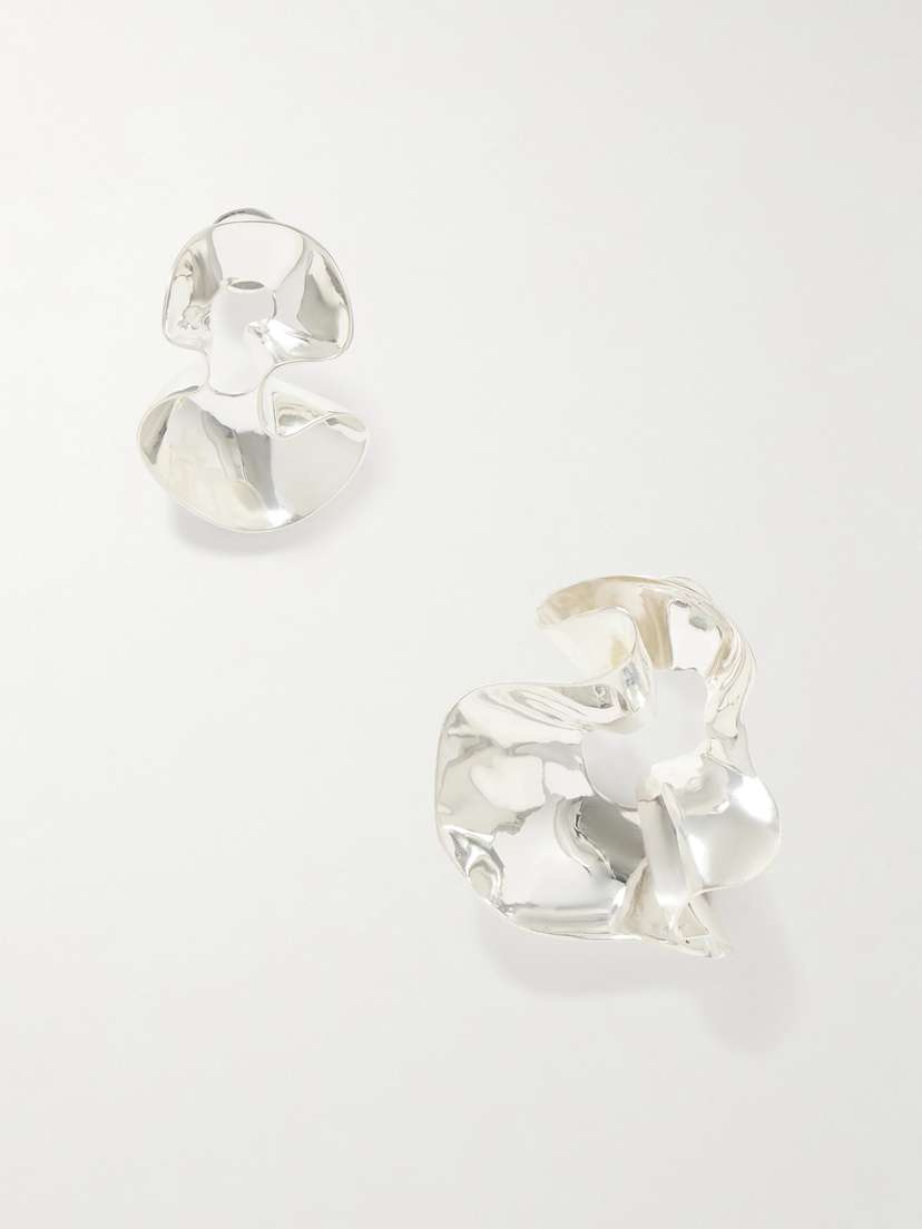 Dinosaur Designs Wave Silver-plated Earrings