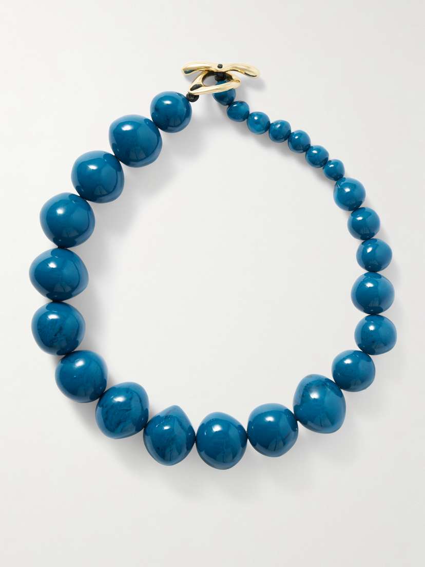 Dinosaur Designs Boulder Beads Resin Necklace