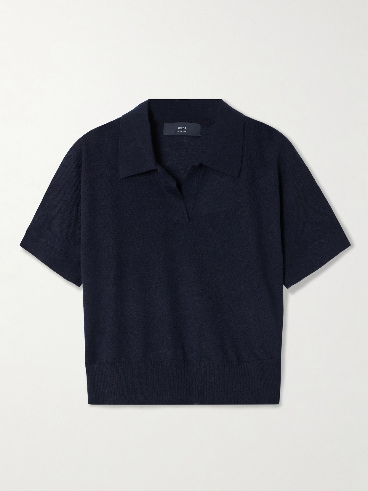 Arch4 Aldwich Organic Cashmere Polo Shirt In Blue