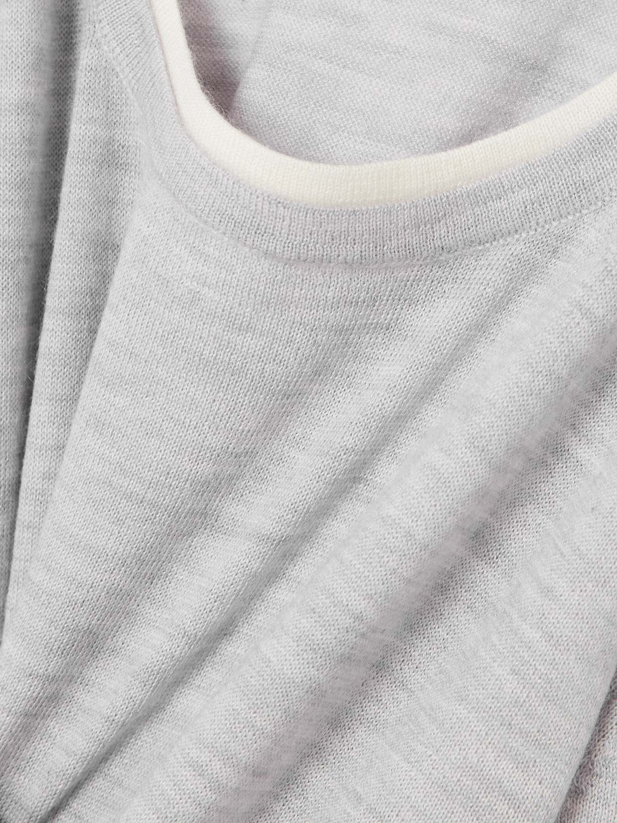 Selcombe Layered Two-Tone Organic Cashmere Top