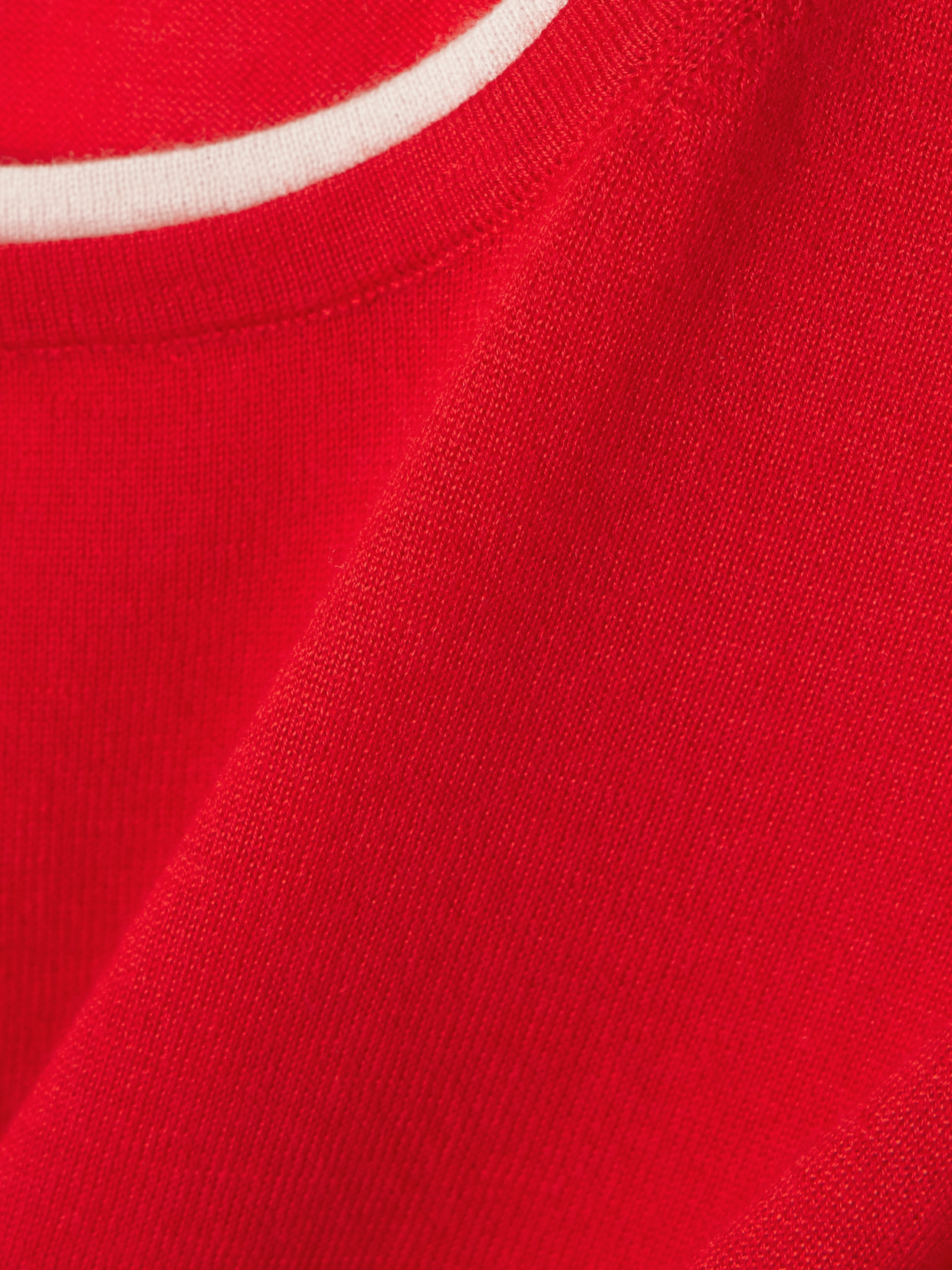 Arch4 Selcombe Layered Two-tone Organic Cashmere Top In Red