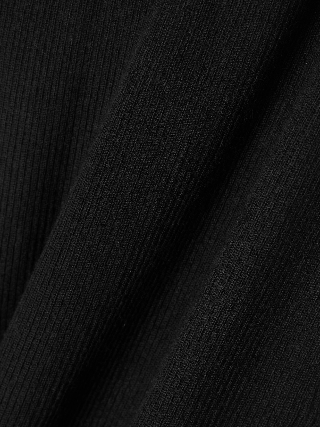 Penelopy Lace-Trimmed Ribbed Organic Cashmere Midi