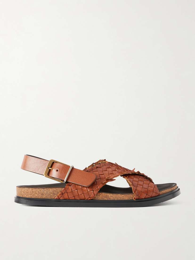 The Row Buckled Leather Sandals