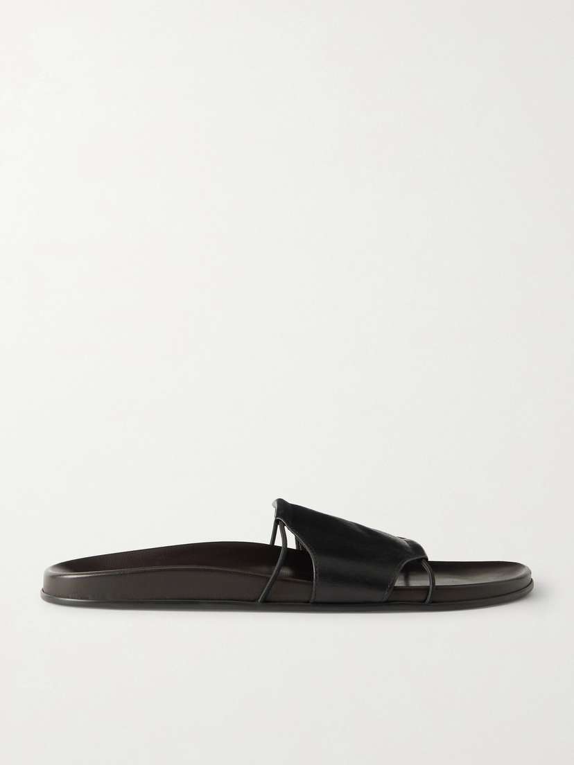The Row Vivienne Leather Slides