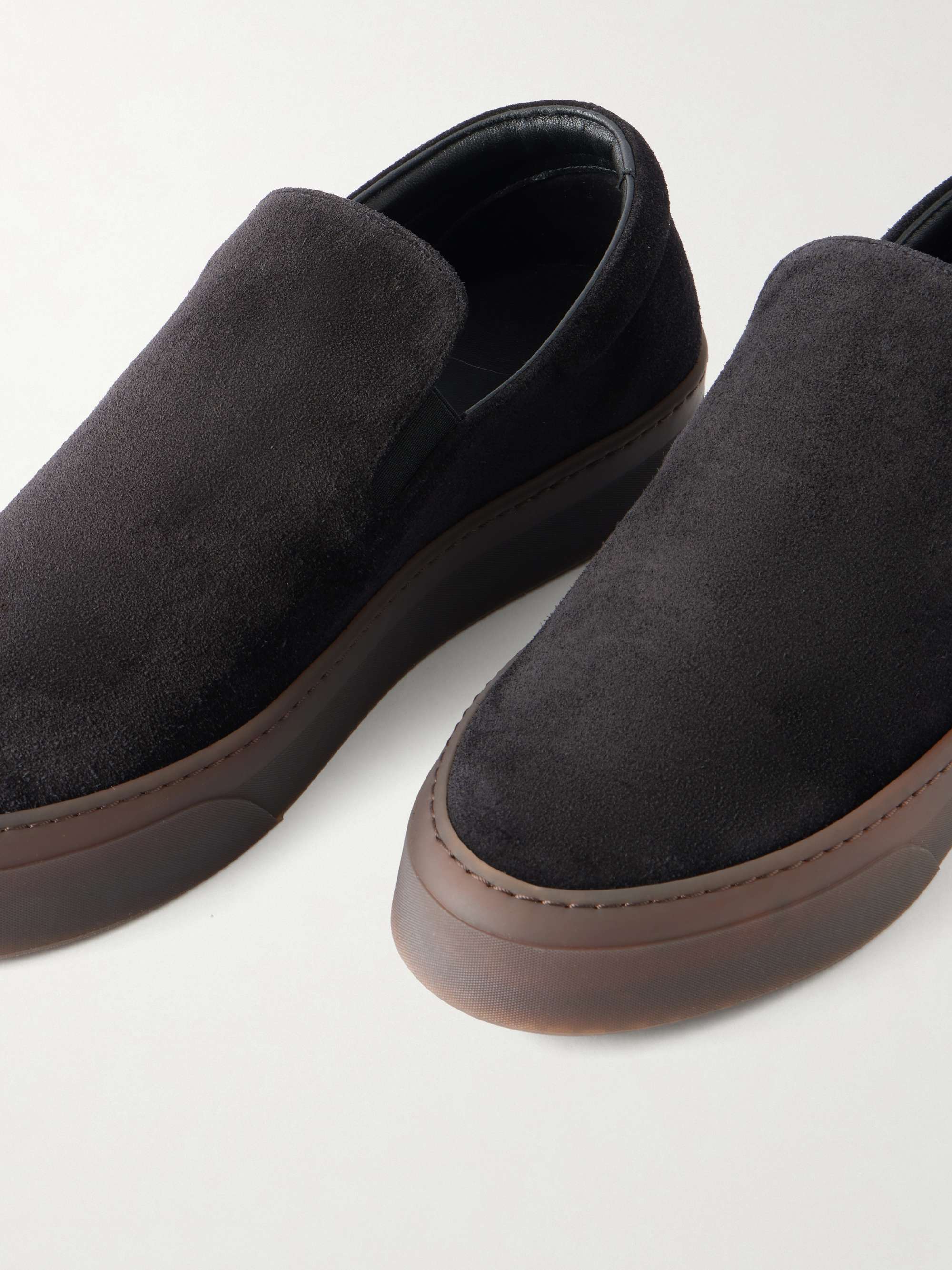 THE ROW MH suede platform sneakers | NET-A-PORTER