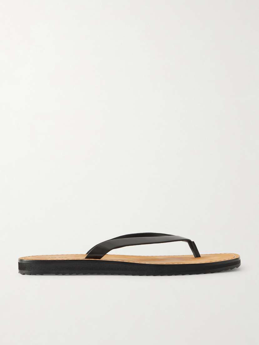 The Row City Leather Flip Flops
