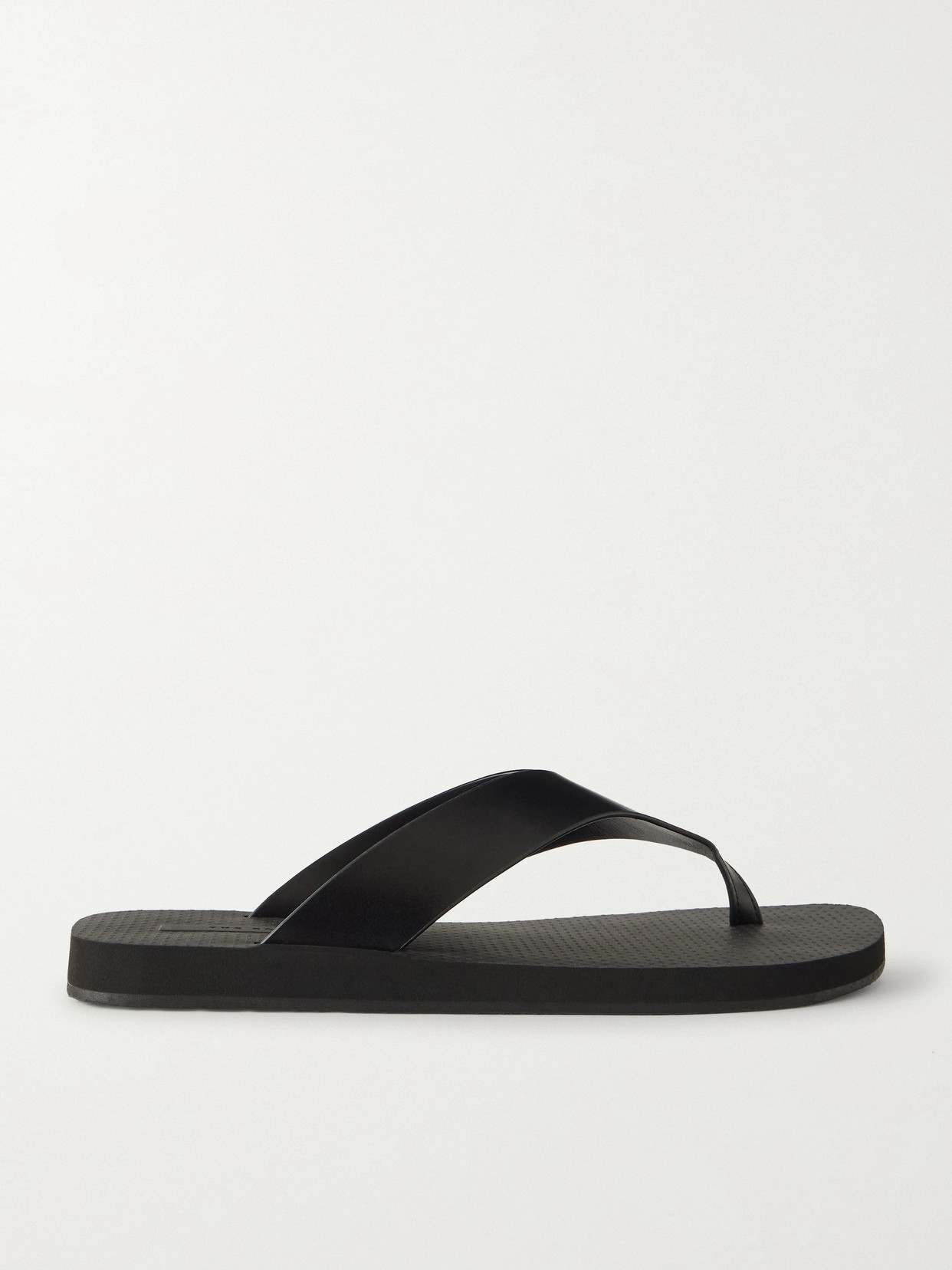 The Row - Dune Classic Ginza Leather Flip Flops - Black