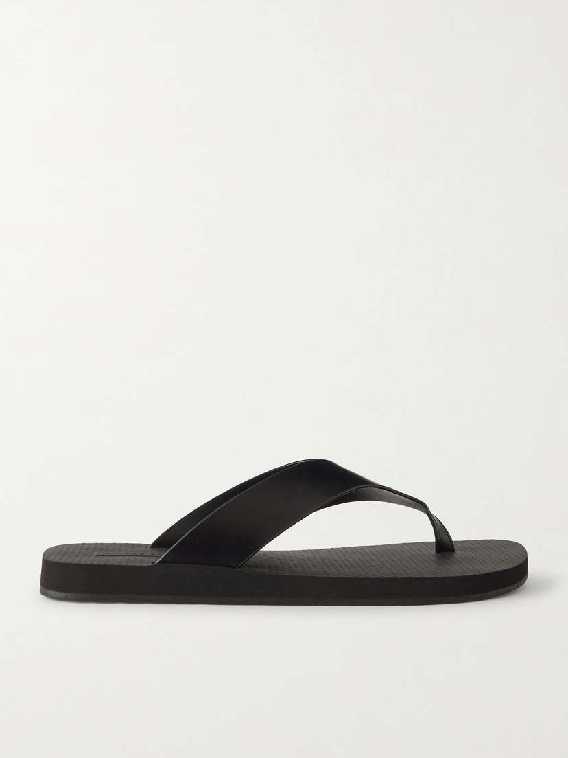 The Row Dune Leather Flip Flops