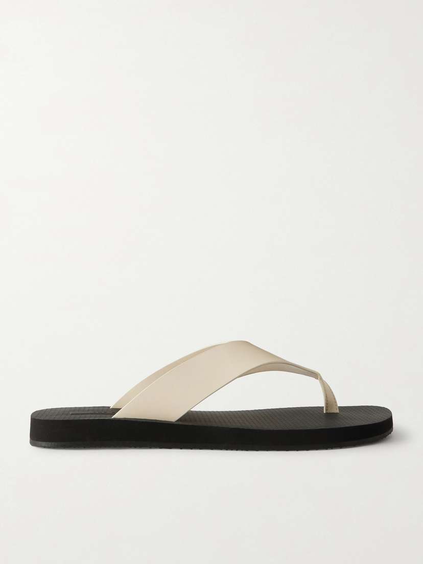 The Row Dune Leather Flip Flops