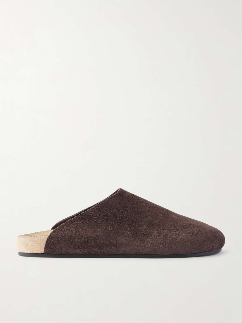The Row Hudson Suede Mules