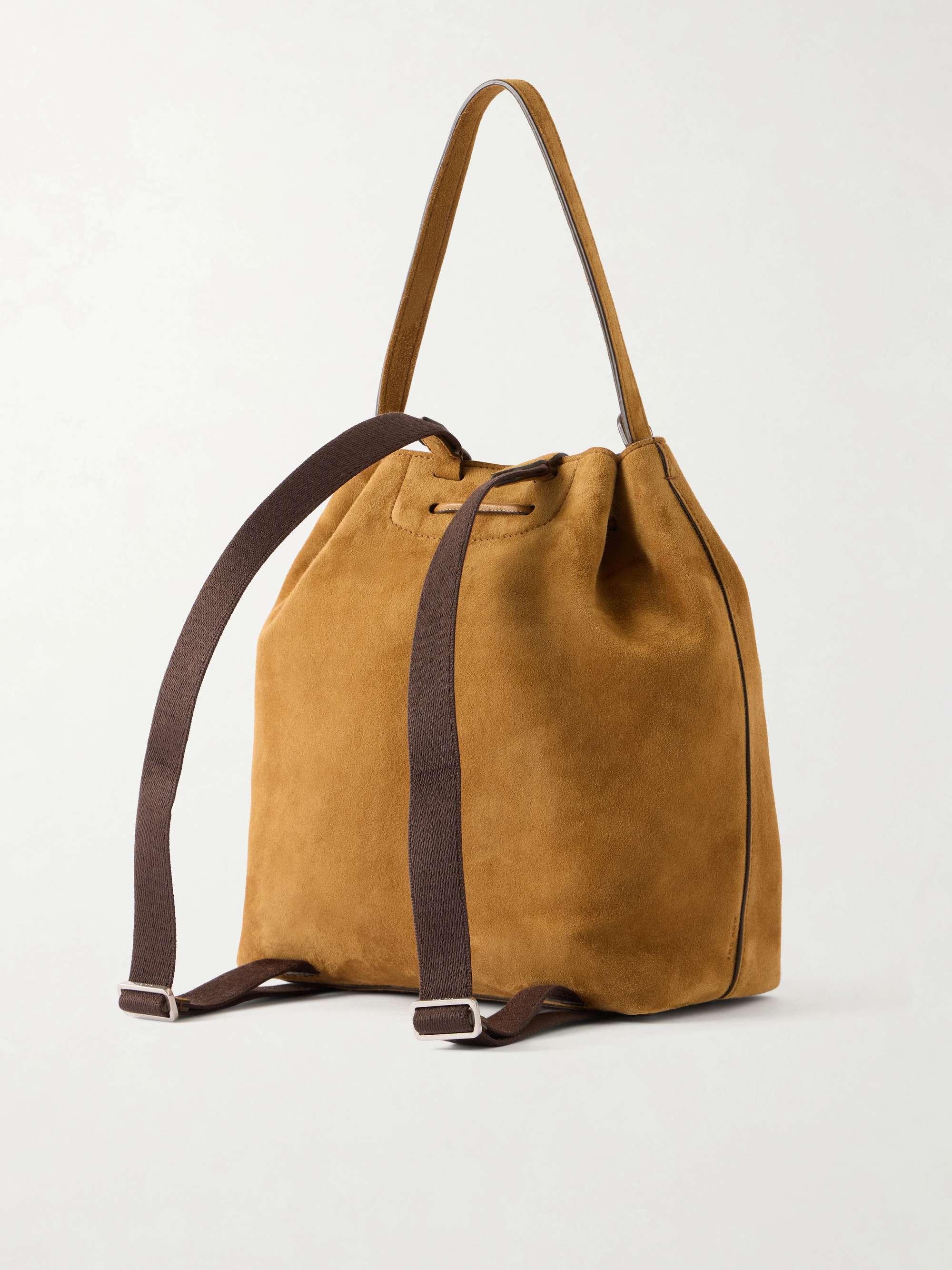 THE ROW Suede drawstring backpack | NET-A-PORTER display picture 3