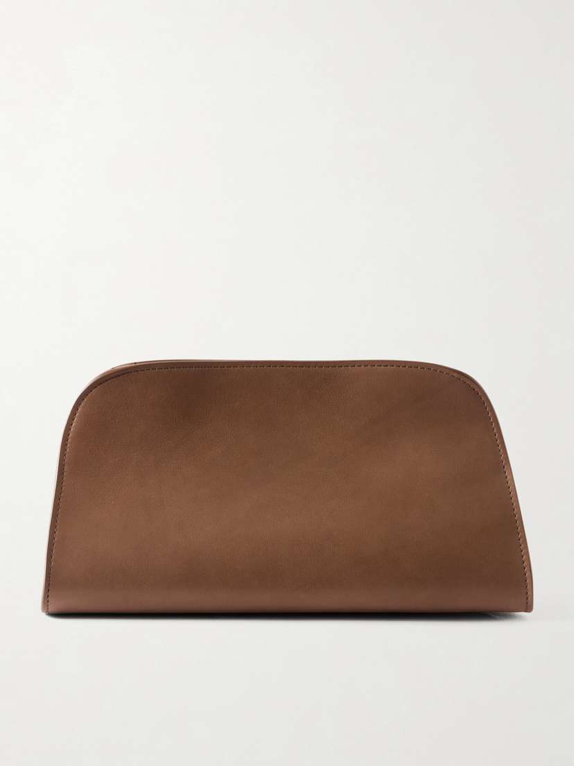 The Row Peggy Leather Clutch