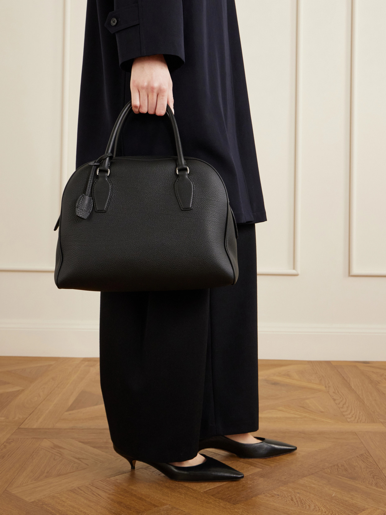 India 12.00 Bag Textured-Leather Tote