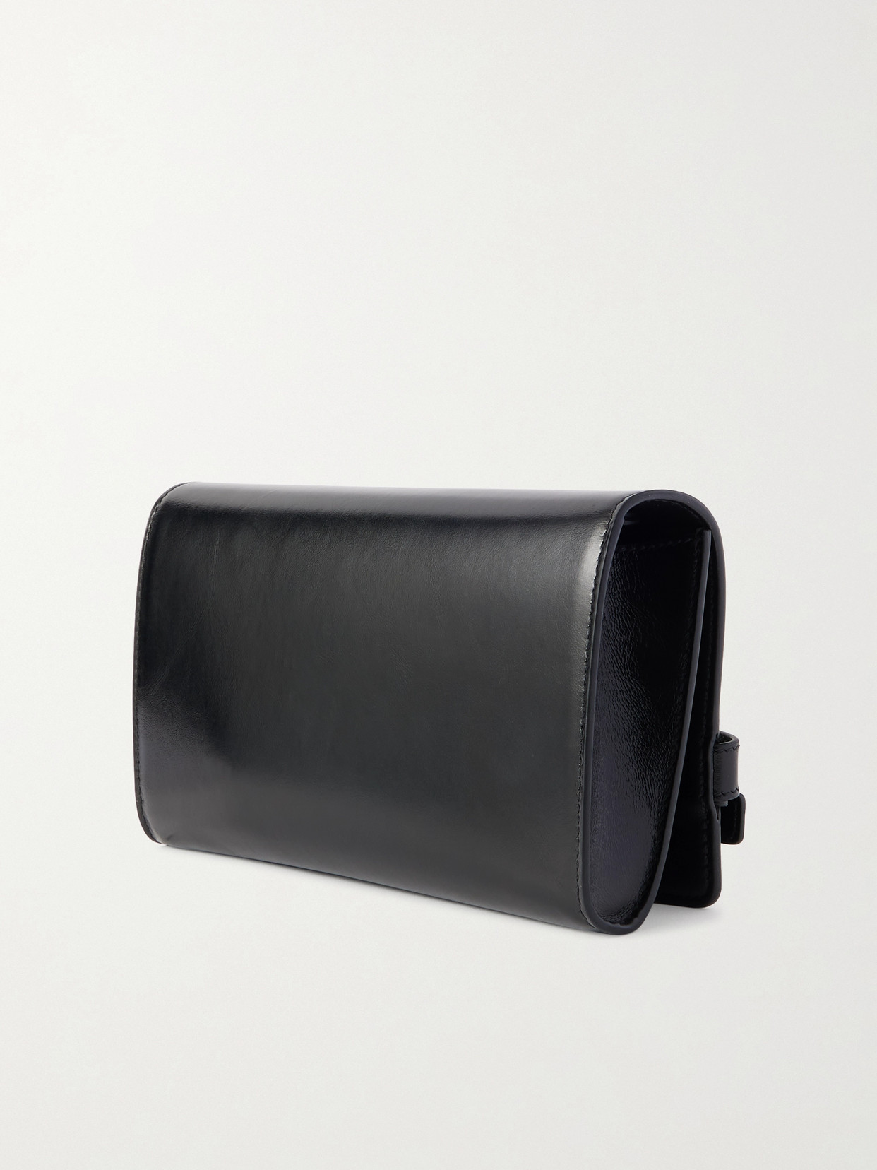 Balmain Shuffle Buckled Leather Shoulder Bag In Black