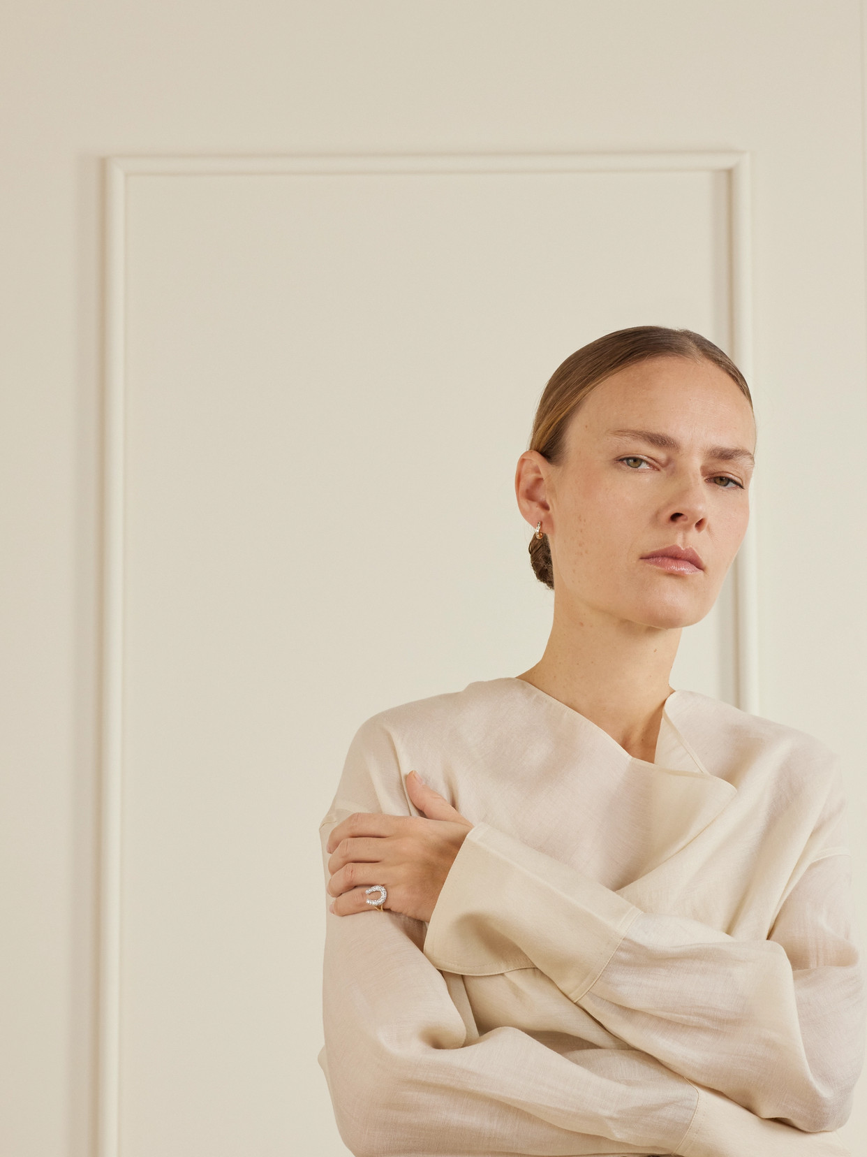 Lucy Delius Baby 14-karat Gold Diamond Hoop Earrings In Gold