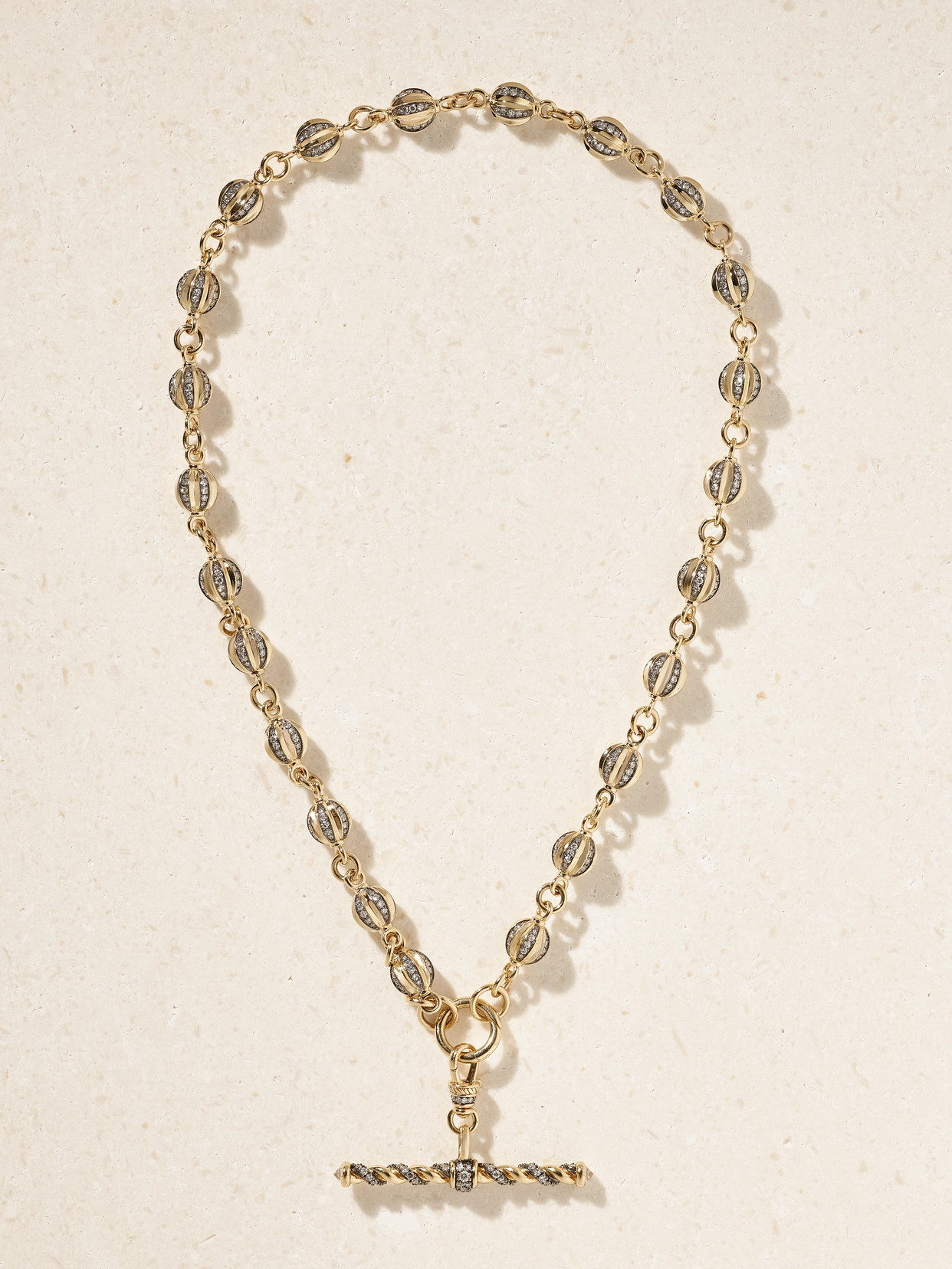 Lucy Delius Ball Breaker 14-karat Gold Diamond Necklace
