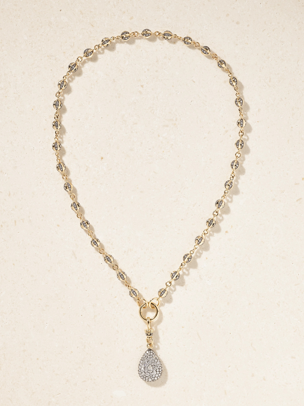 Lucy Delius 14-karat Gold Diamond Necklace