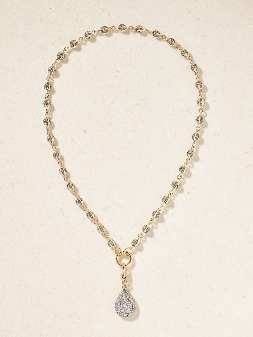Lucy Delius 14-karat Gold Diamond Necklace