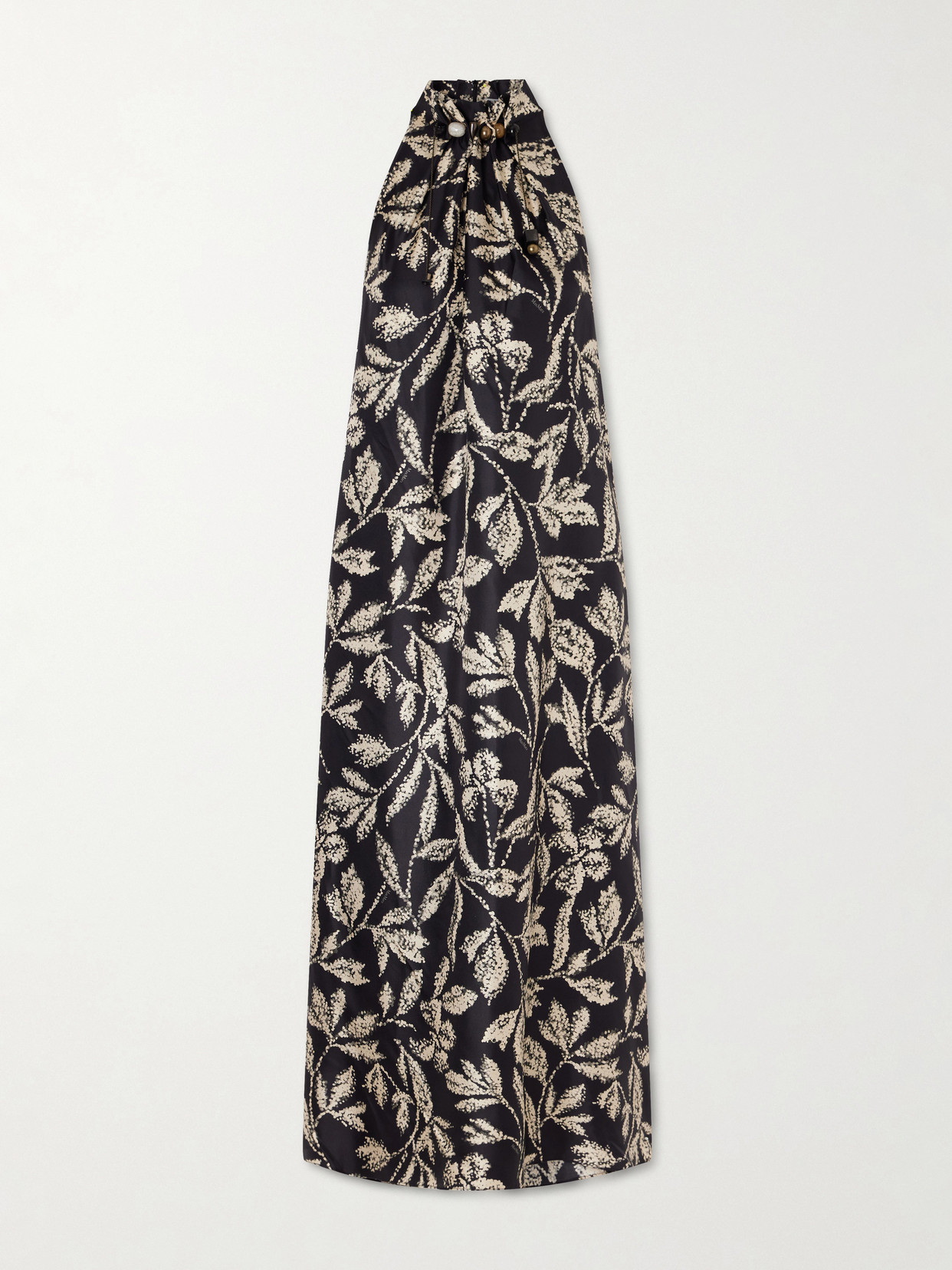 Max Mara Printed Silk-twill Midi Dress In Multi