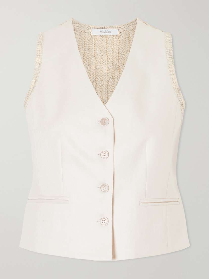 Max Mara Calibri Cable-knit Linen Vest