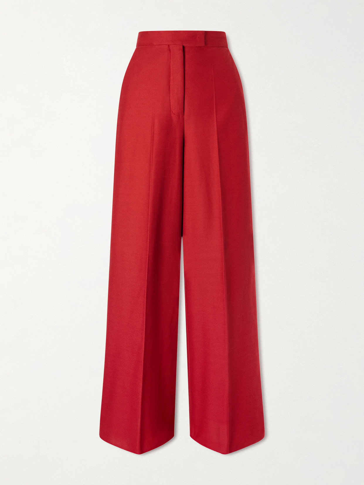 Max Mara Rito Cotton-jersey Wide-leg Pants In Red