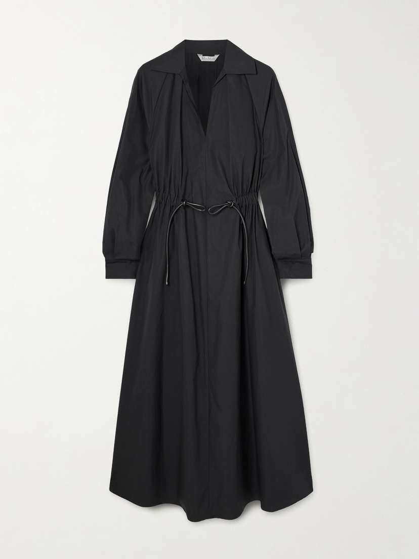 Max Mara — Drawstring cotton maxi shirt dress