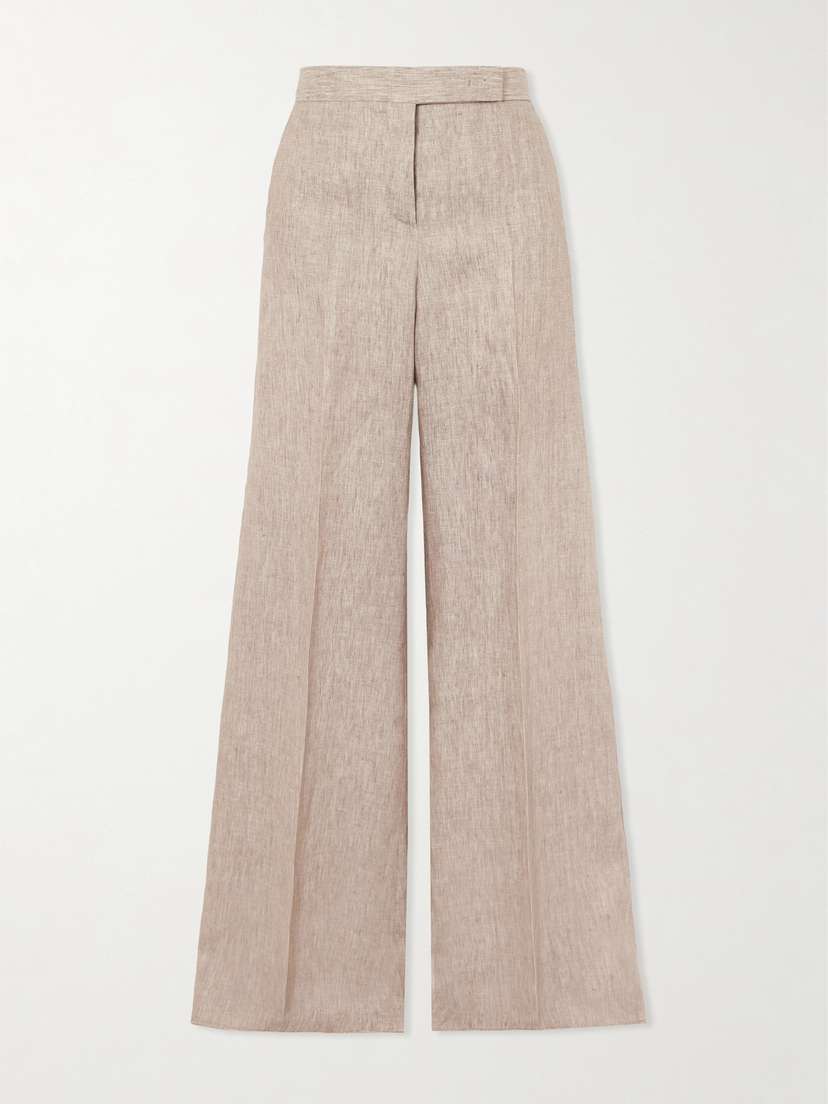Max Mara Deserto Linen Wide-leg Pants