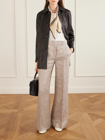 Max Mara Deserto linen wide-leg pants