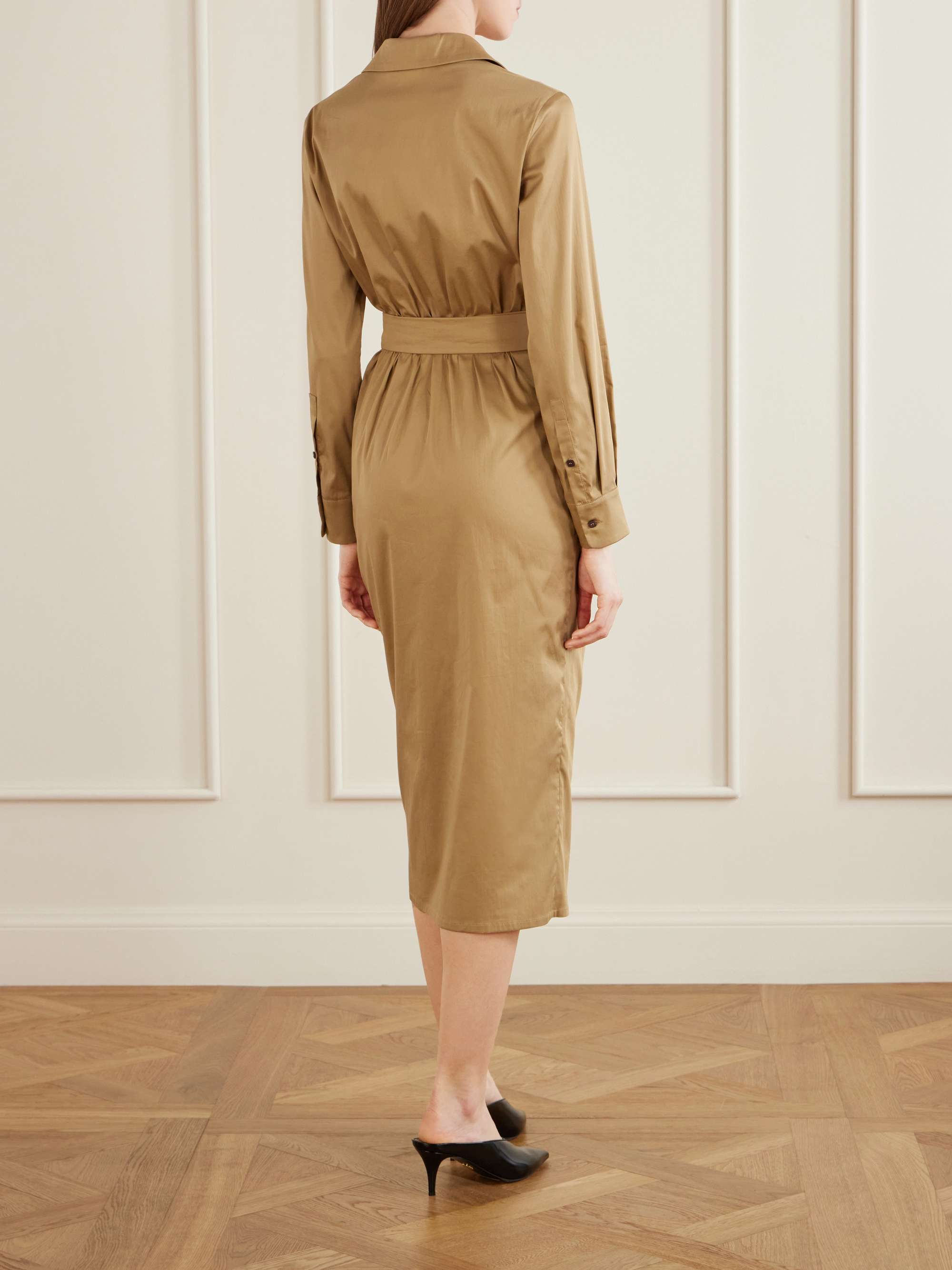 MAX MARA Mxbeta cotton-blend poplin midi shirt dress | NET-A-PORTER