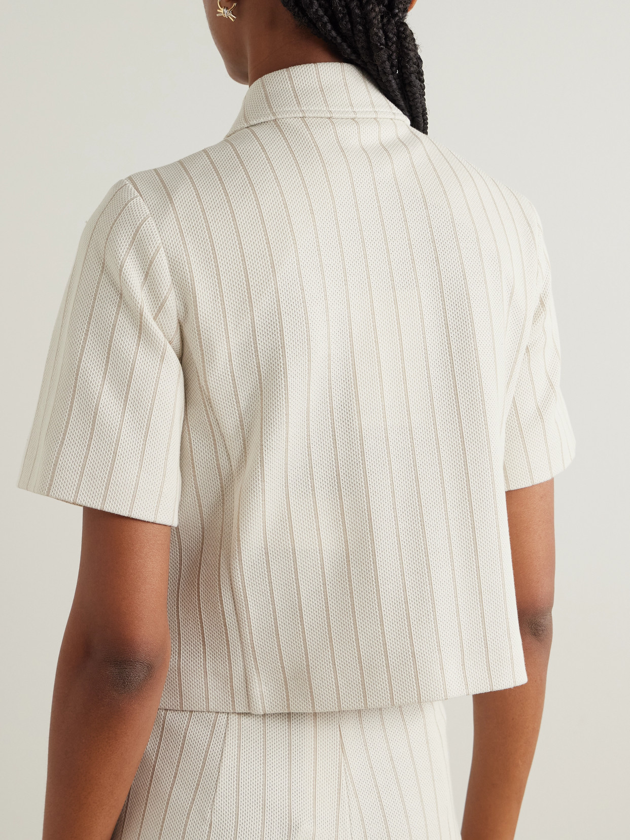 Max Mara Short Shirt Jacket In White