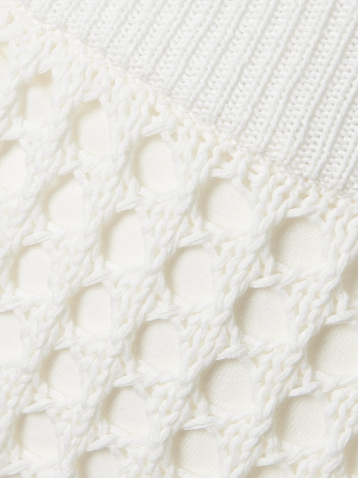 Max Mara Pure Cotton Webbing Mini Skirt With Elasticated Waist In White