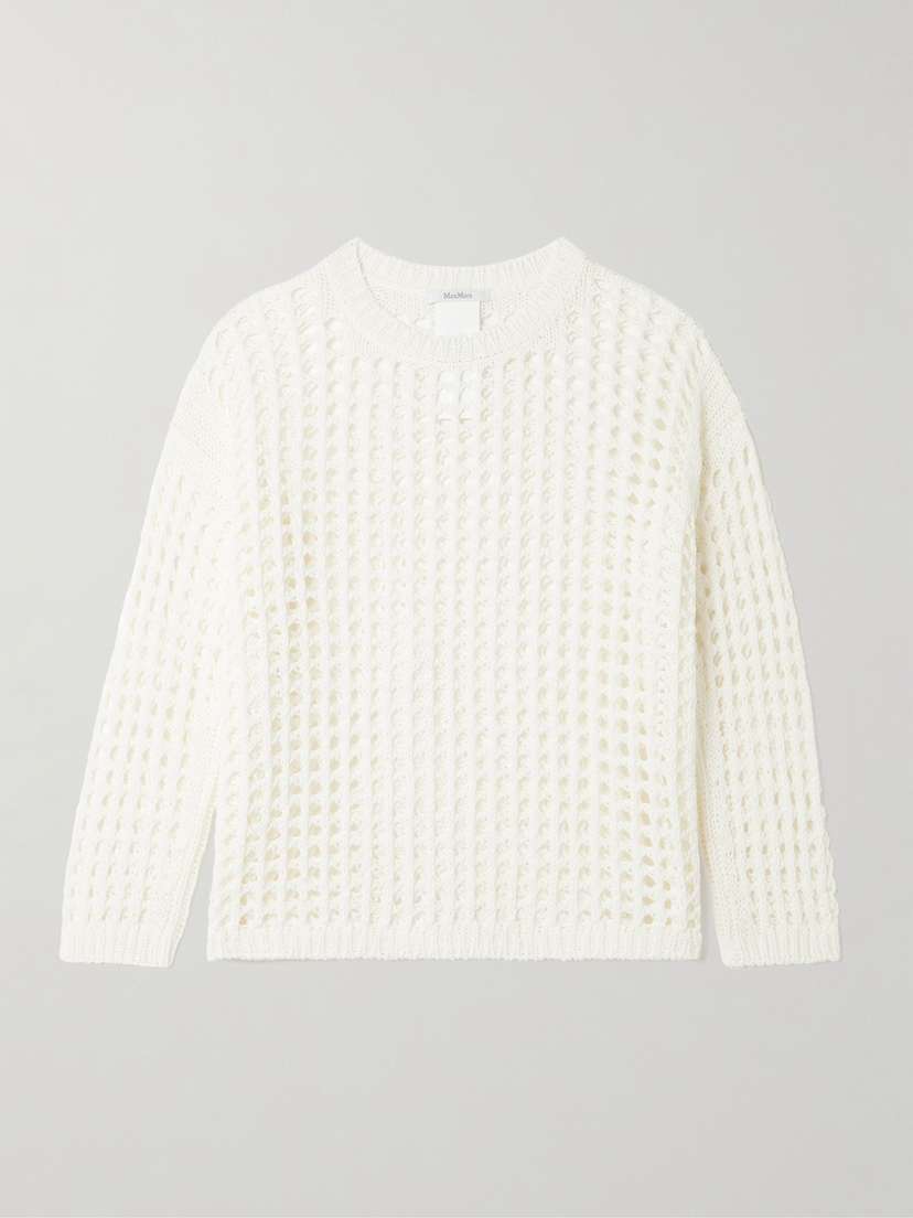 Max Mara Crocheted Cotton Sweater