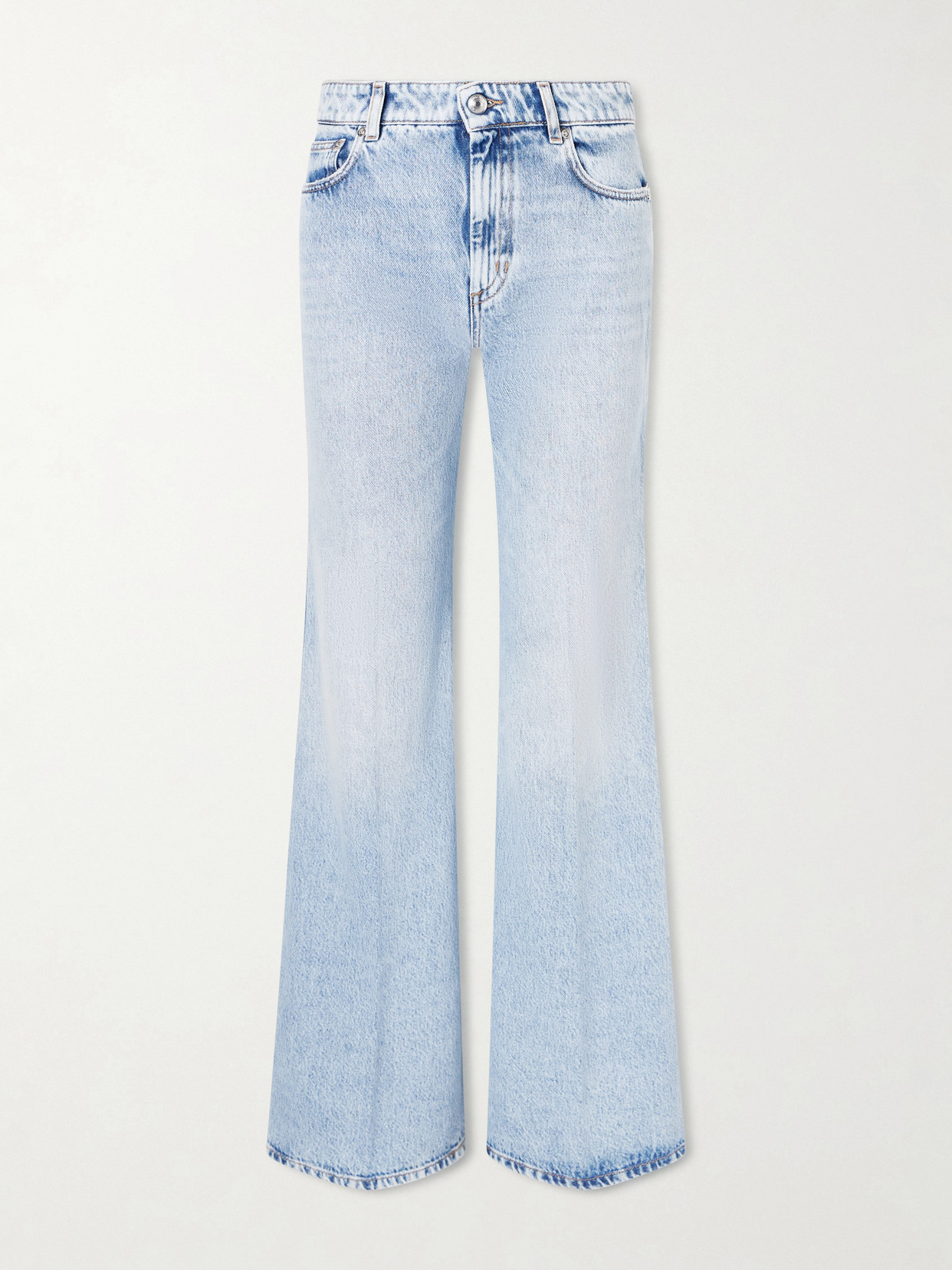 Sportmax Spxzero Low-rise Wide-leg Jeans In Blue