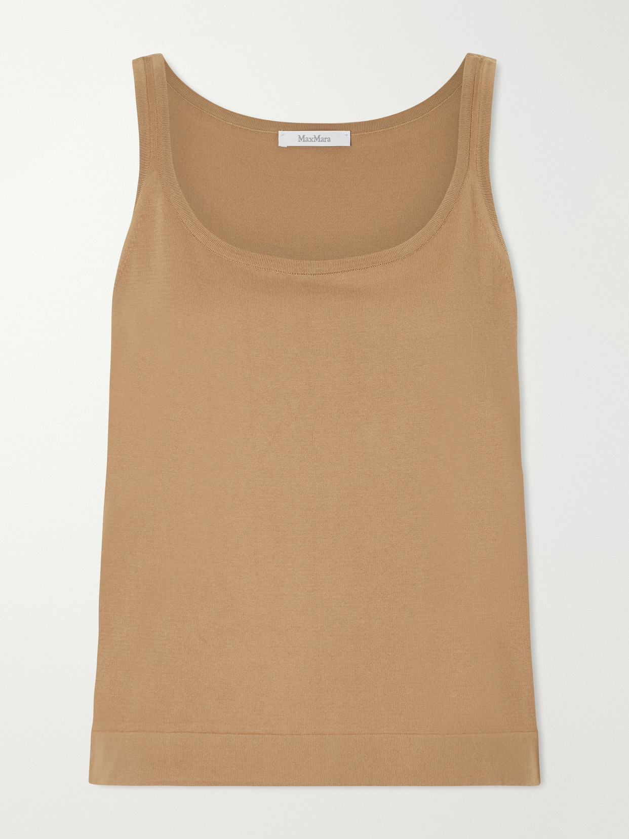 Max Mara Cotton-jersey Vest In Brown