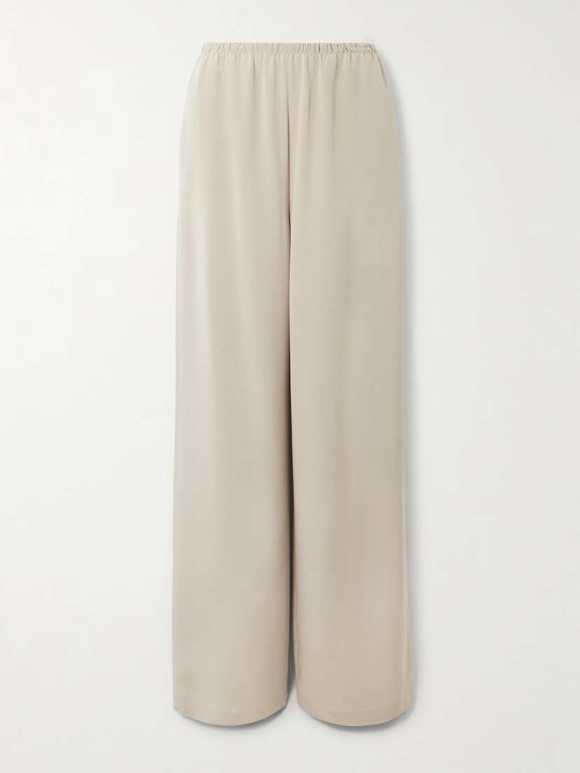 Max Mara Stretch-silk Wide-leg Pants