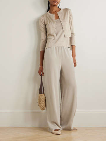 Max Mara Stretch-silk wide-leg pants