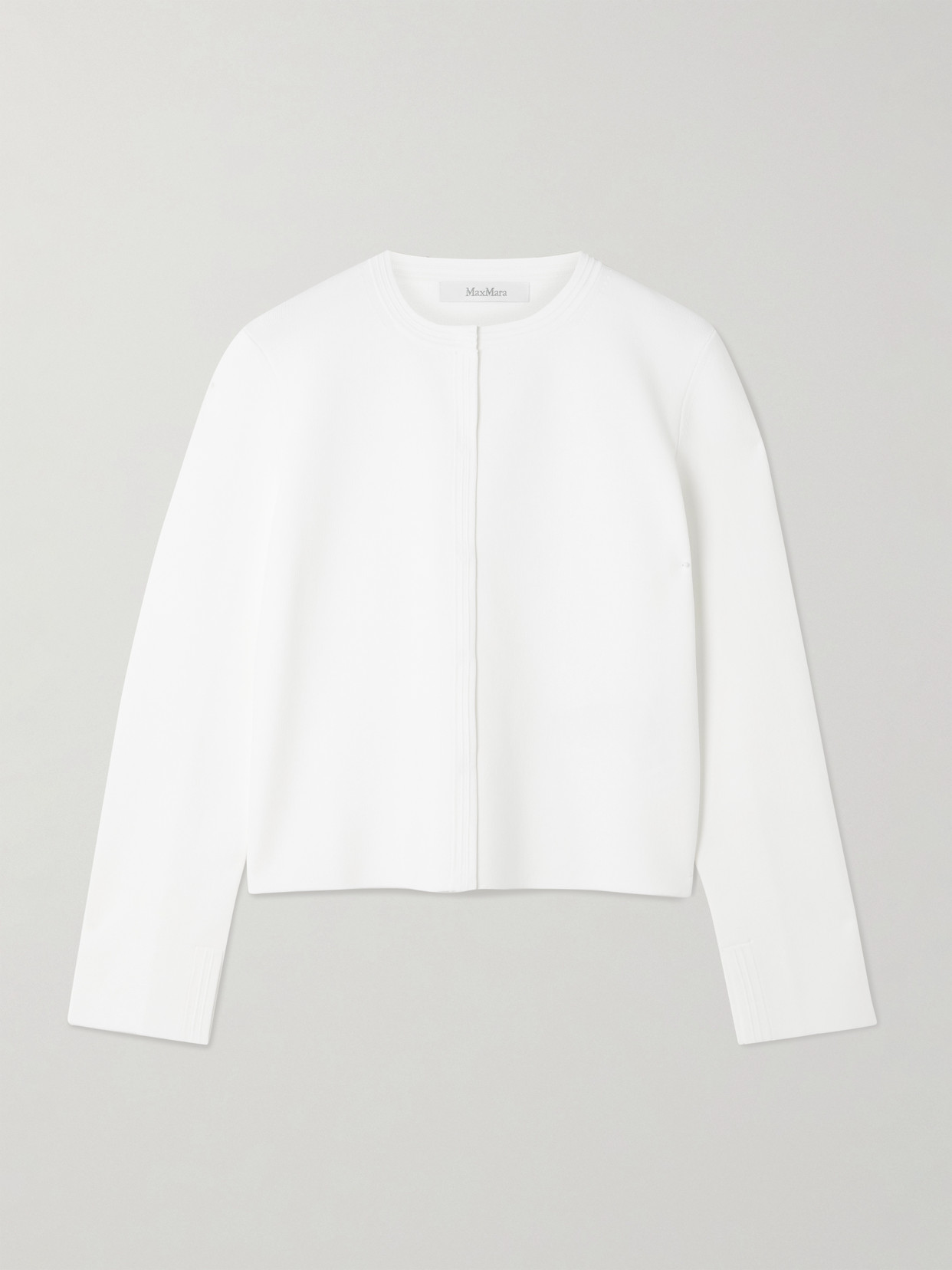 Max Mara Master Knitted Cardigan In White