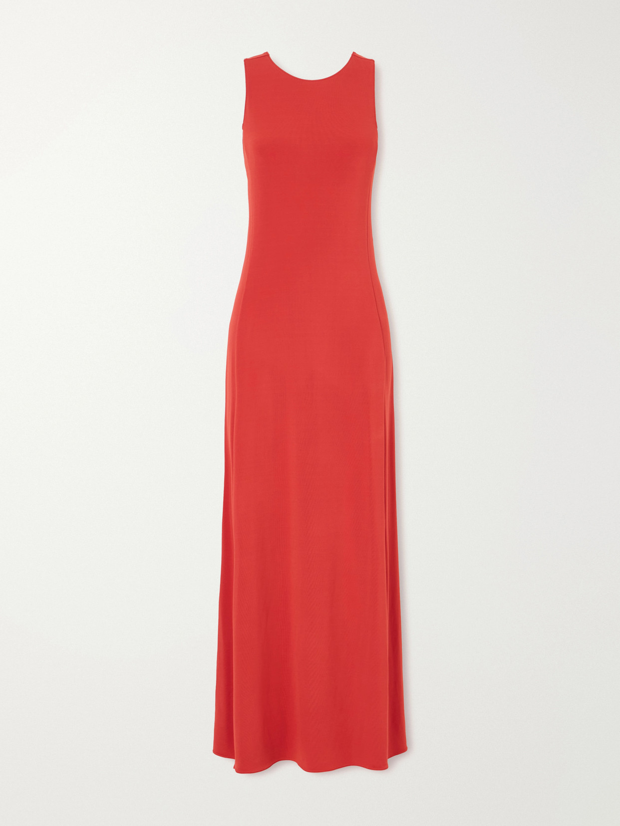 Max Mara Jersey Maxi Dress In Red